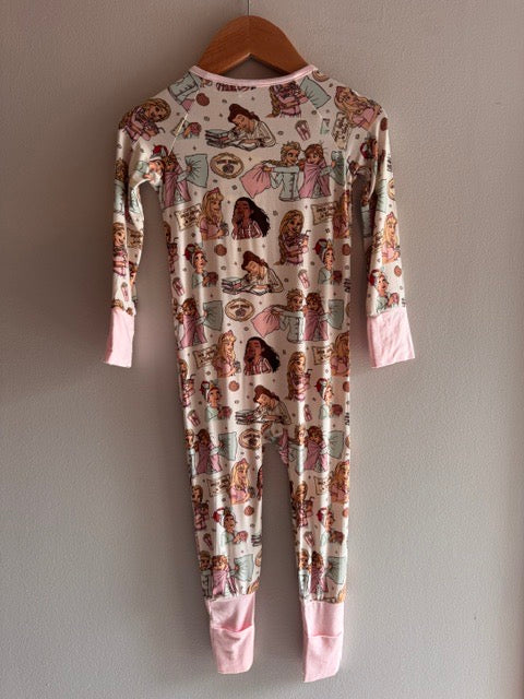 Princess Sleepover Bamboo Zippered Sleeper