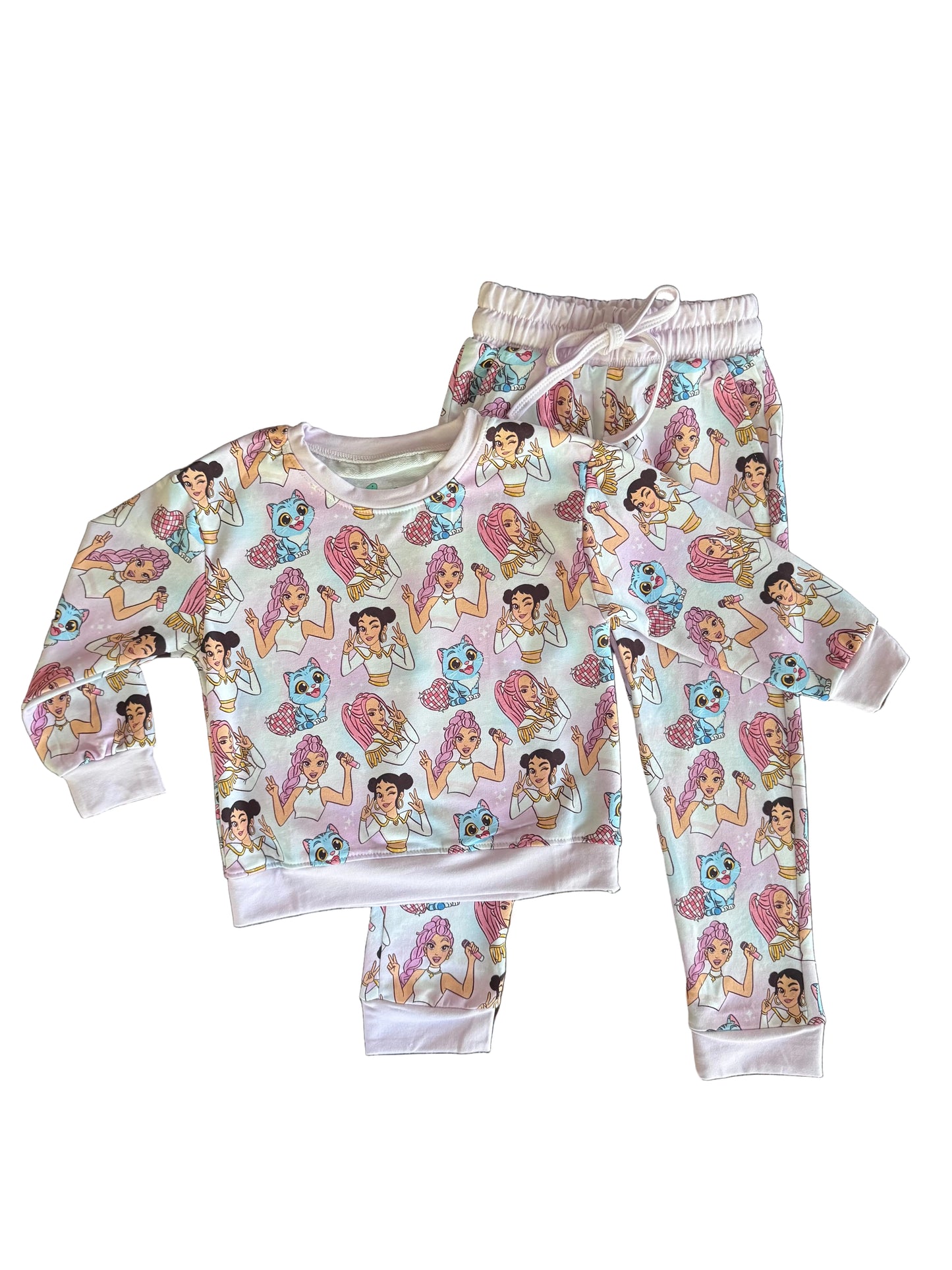 K-Pop Inspired Bamboo & Cotton Crewneck + Joggers Set