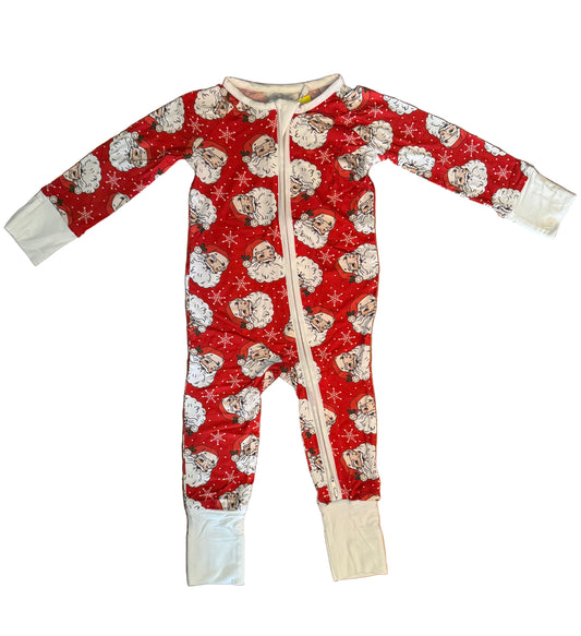 Classic Santa Bamboo Zippered Sleeper